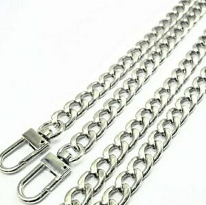 Silver Bag Chain 47" Flat Cuban Purse Wallet Crossbody 🤎 NEW
